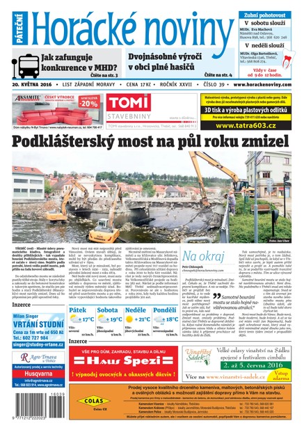 Horácké Noviny Pátek 20.5.2016 č.039