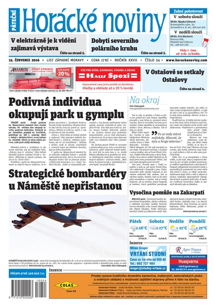 Horácké Noviny Pátek 15.7.2016 č.054