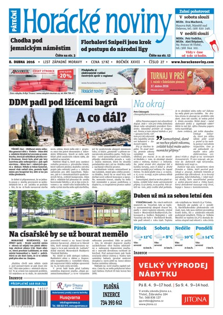 Horácké Noviny Pátek 8.4.2016 č.027