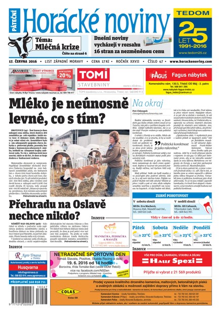 Horácké Noviny Pátek 17.6.2016 č.047