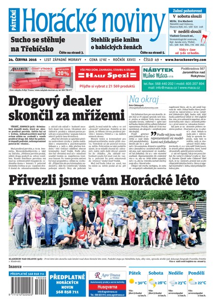Horácké Noviny Pátek 24.6.2016 č.049