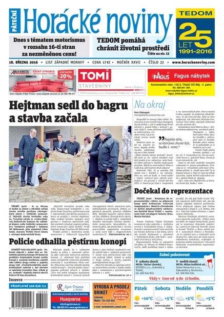 Horácké Noviny Pátek 18.3.2016 č.022