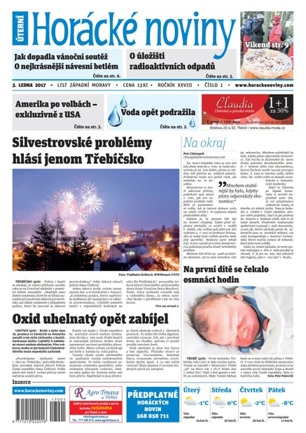 Horácké Noviny Úterý 3.1.2017 č. 001