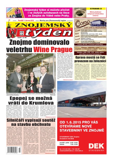 Znojemský týden Znojemský týden č. 23 / 2015