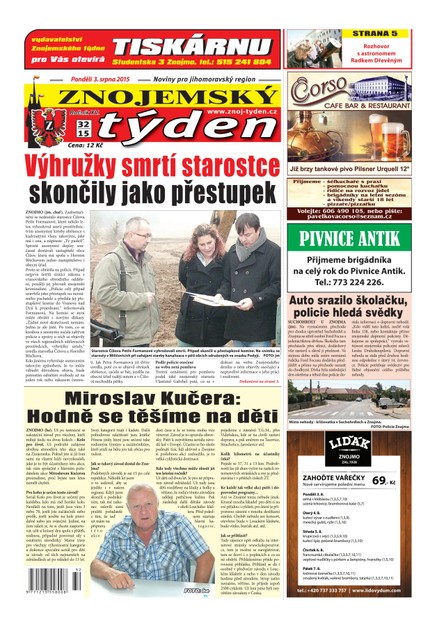 Znojemský týden Znojemský týden č. 32 / 2015