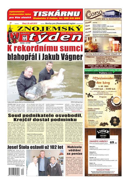 Znojemský týden Znojemský týden č. 40 / 2015