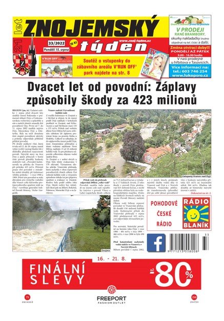 Znojemský týden Znojemský týden 33/2022