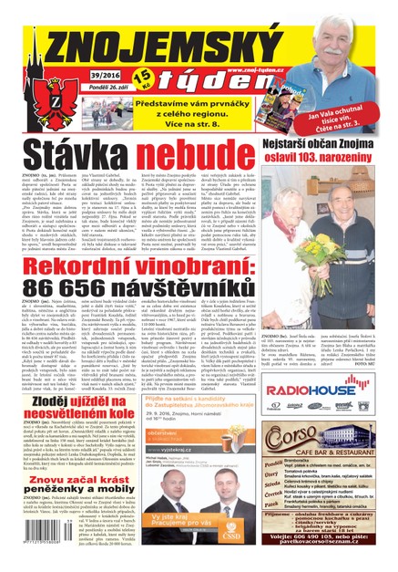 Znojemský týden Znojemský týden 39/2016