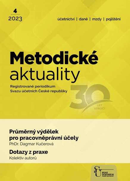 Metodické aktuality Svazu účetních č. 4/2023