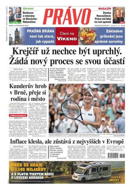 Deník Právo - 14.7.2023