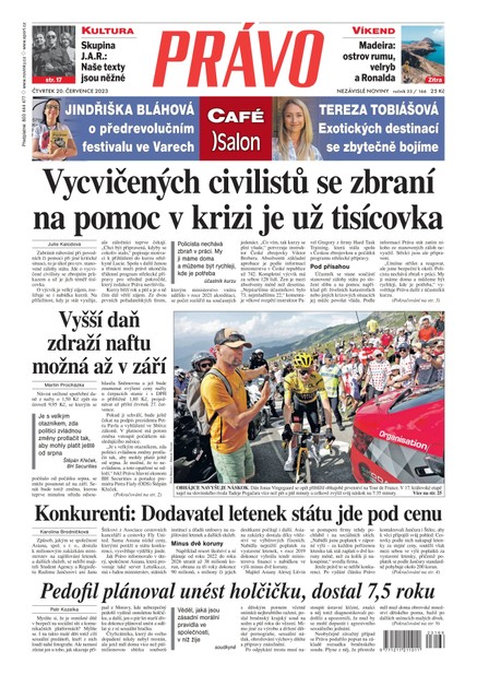 Deník Právo - 20.7.2023