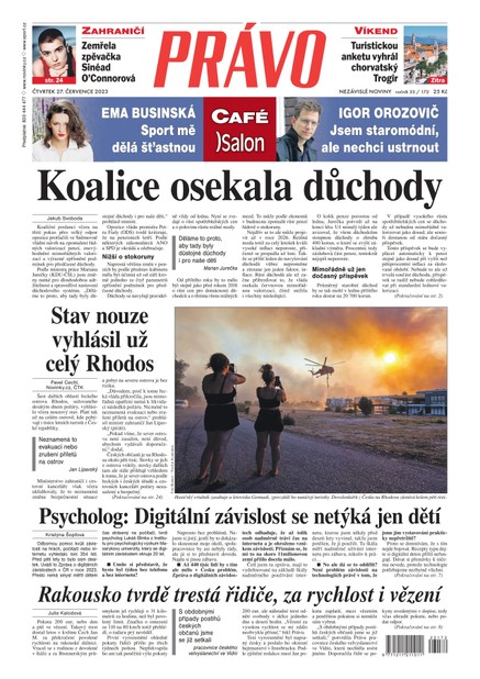 Deník Právo - 27.7.2023