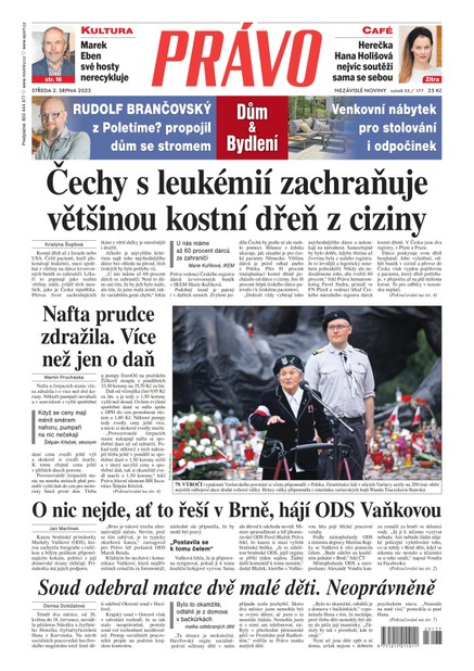 Deník Právo - 2.8.2023