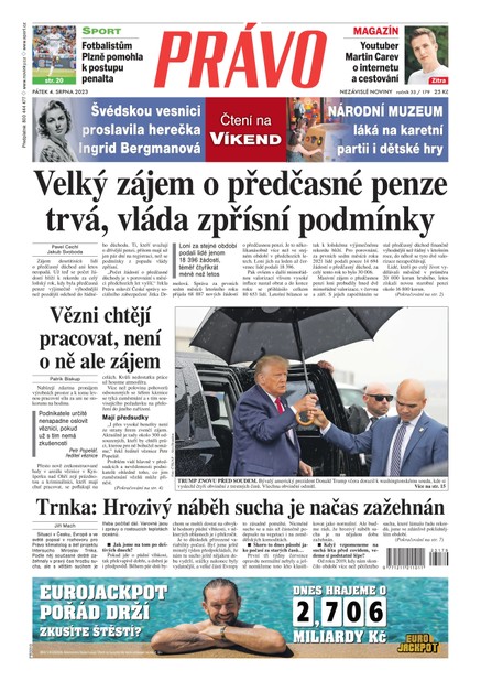Deník Právo - 4.8.2023