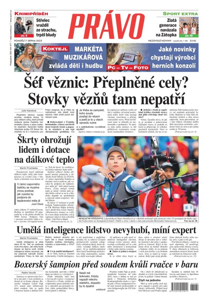 Deník Právo - 7.8.2023