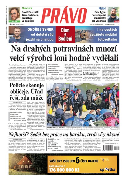 Deník Právo - 9.8.2023