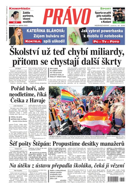 Deník Právo - 14.8.2023