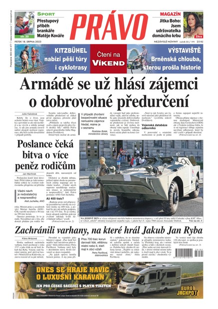 Deník Právo - 18.8.2023
