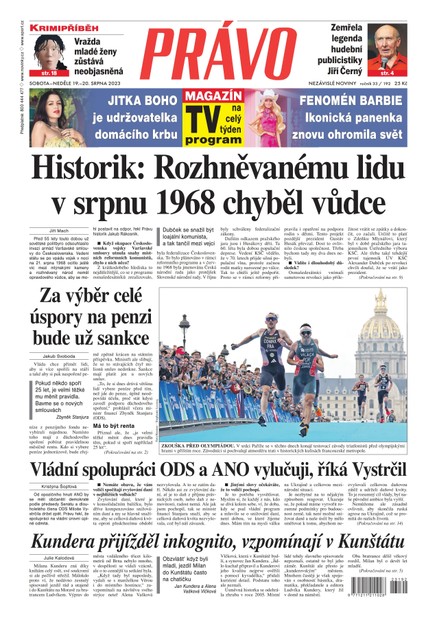 Deník Právo - 19.8.2023