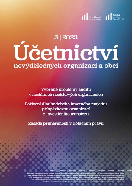 Účetnictví nevýdělečných organizací a obcí č. 3/2023