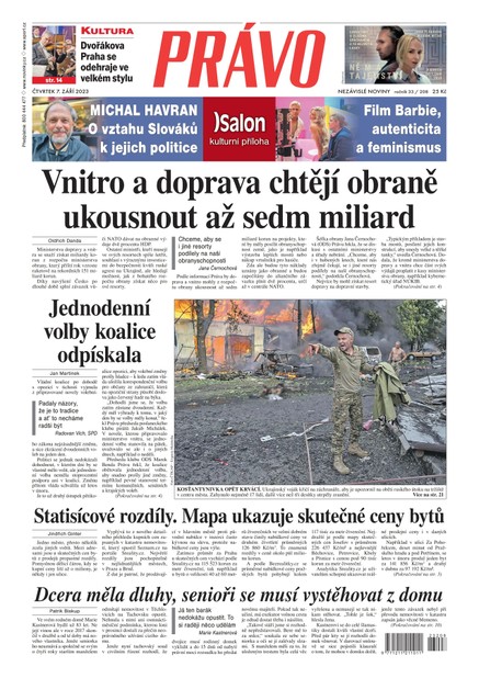 Deník Právo - 7.9.2023