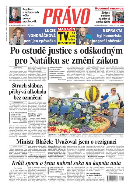 Deník Právo - 9.9.2023