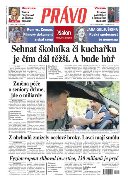 Deník Právo - 14.9.2023