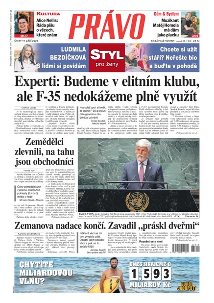 Deník Právo - 19.9.2023