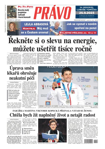 Deník Právo - 25.9.2023