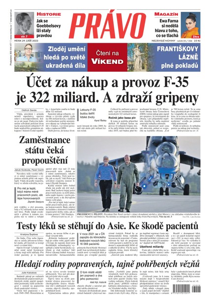 Deník Právo - 29.9.2023