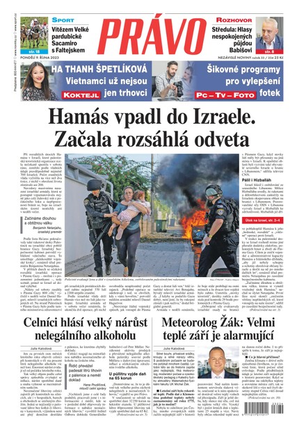 Deník Právo - 9.10.2023