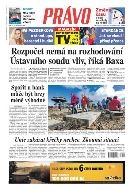 Deník Právo - 27.10.2023