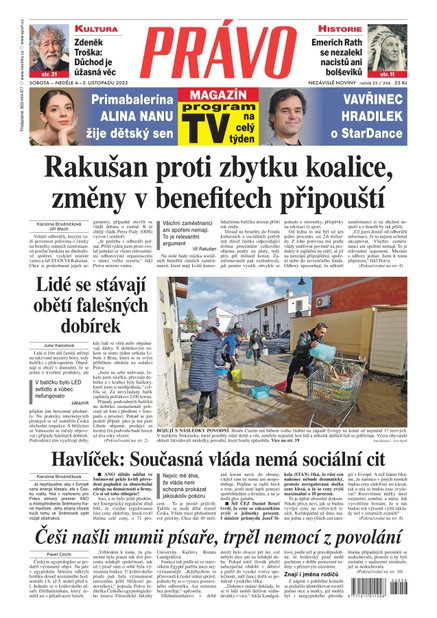 Deník Právo - 4.11.2023