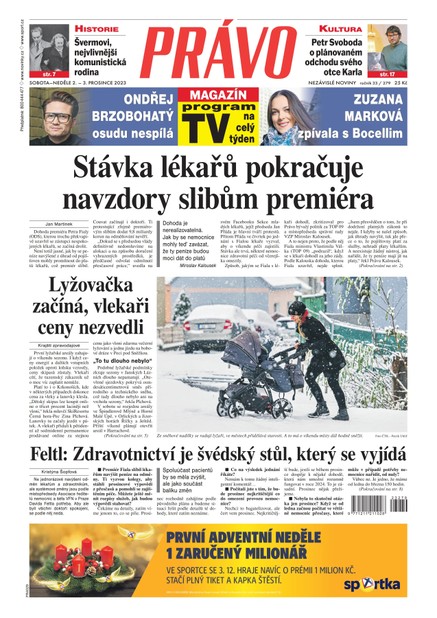 Deník Právo - 2.12.2023