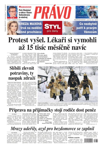 Deník Právo - 5.12.2023