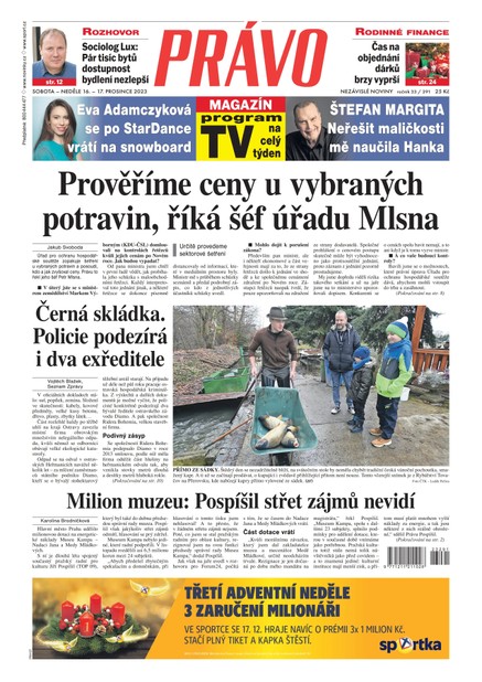 Deník Právo - 16.12.2023