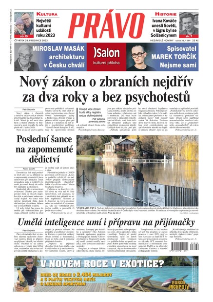 Deník Právo - 28.12.2023