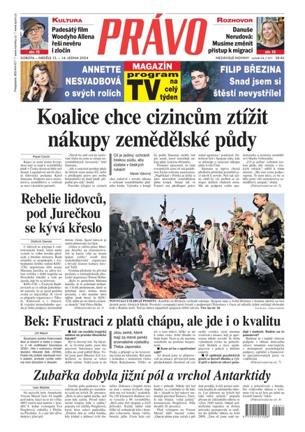Deník Právo - 13.1.2024