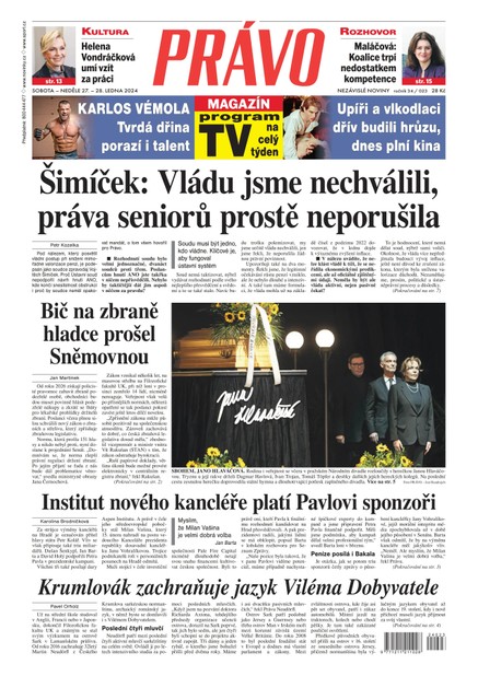 Deník Právo - 27.1.2024