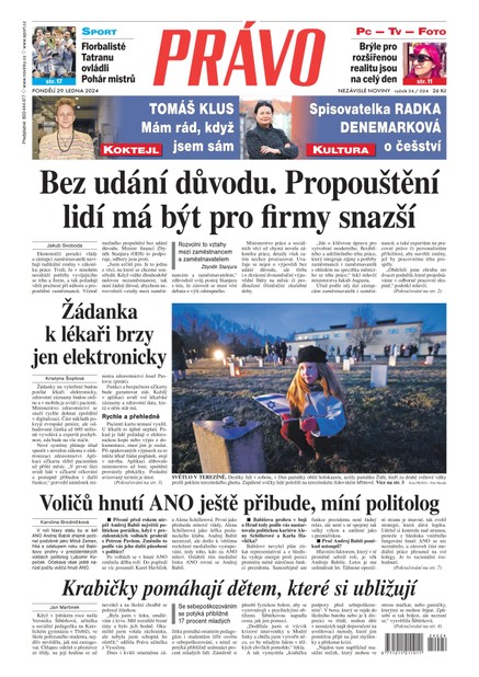 Deník Právo - 29.1.2024