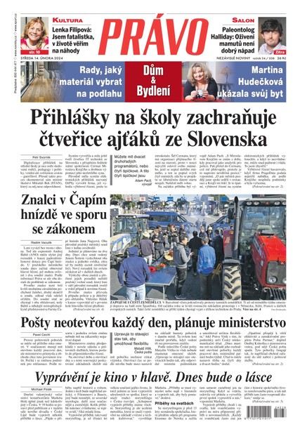 Deník Právo - 14.2.2024