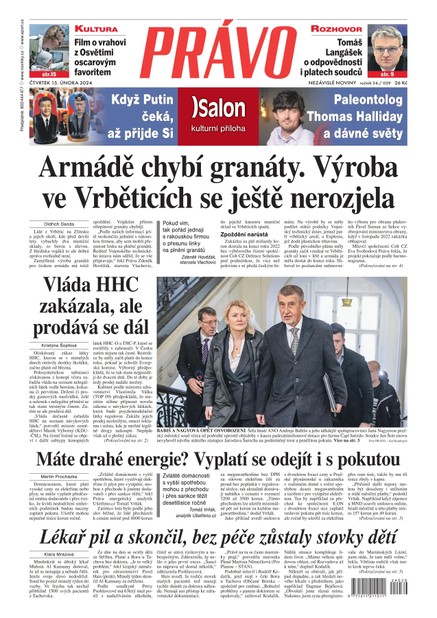 Deník Právo - 15.2.2024