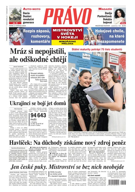 Deník Právo - 3.5.2024