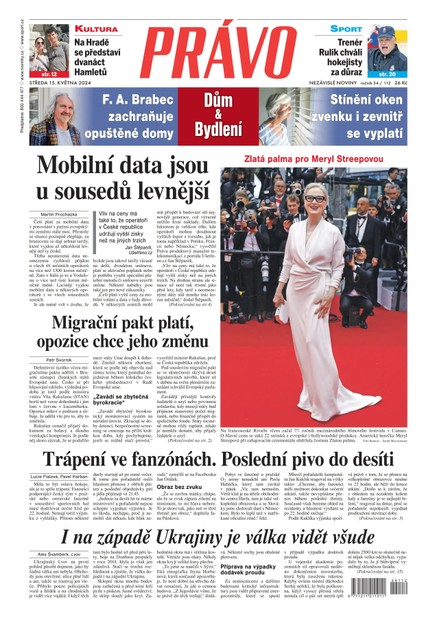 Deník Právo - 15.5.2024