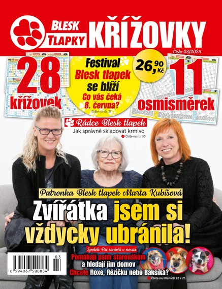 Blesk Tlapky Křížovky - 03/2024