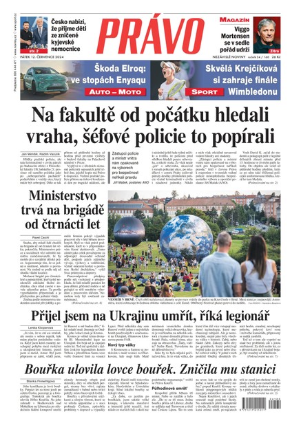 Deník Právo - 12.7.2024