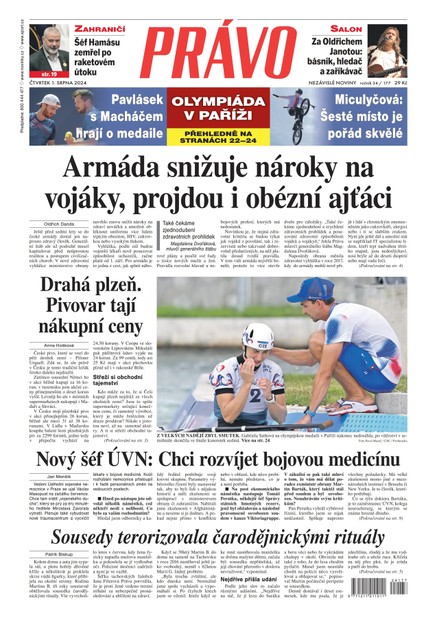 Deník Právo - 1.8.2024