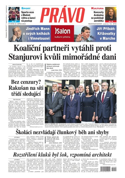 Deník Právo - 22.8.2024