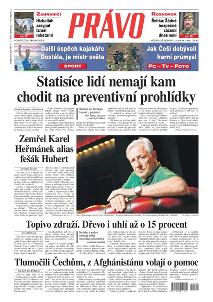 Deník Právo - 26.8.2024