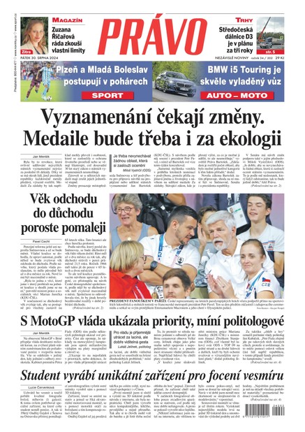 Deník Právo - 30.8.2024